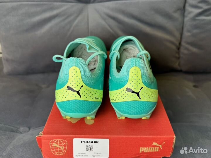 Бутсы Puma Ultra Ultimate FG голубые в наличии