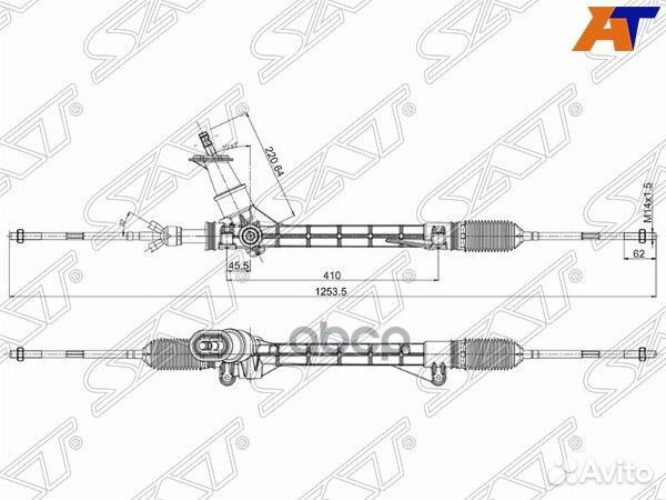 Рейка рулевая VW polo 10- LHD ST-6RU 423 057 K Sat