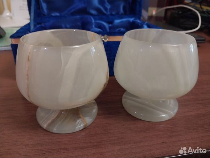 Бокалы из оникса в подарочной упаковке