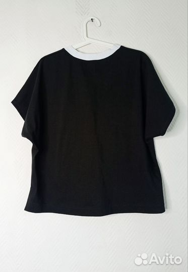 Футболка женская черная хлопок р48-50