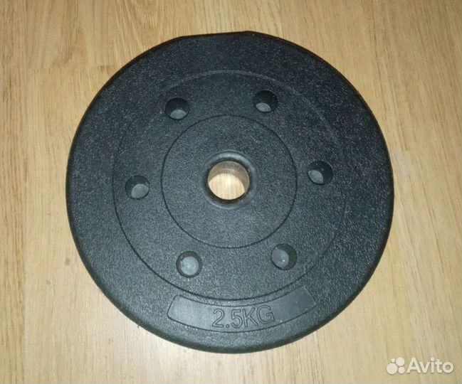 Диски (блины), пластиковые 4 x 2,5 кг, 4 x 5 кг