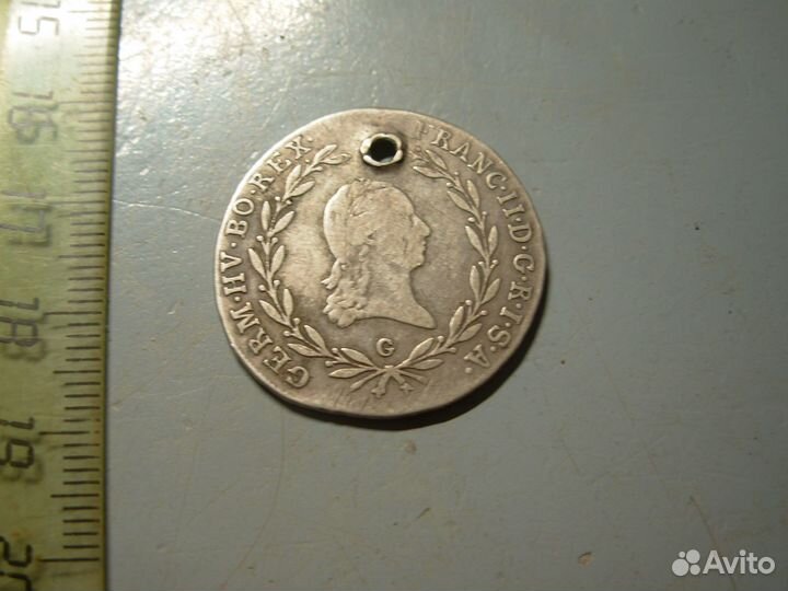 Австрия 20 крейцеров 1804 год G Серебро Франц II