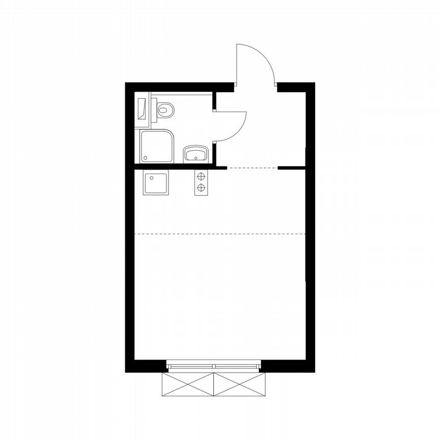 Квартира-студия, 23,6 м², 31/33 эт.