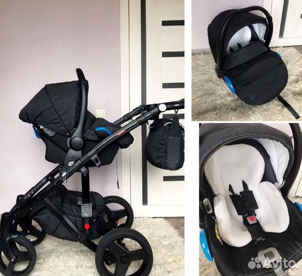 Коляска 3 в 1 (Bebe mobile movo)