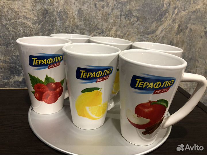 Набор керамических кружек. Новый. 6 штук
