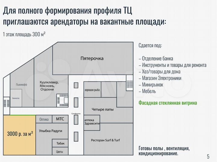 Торговая площадь, 5500 м²