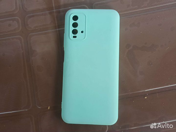 Чехол на телефон Redmi 9T в бирюзовом цвете