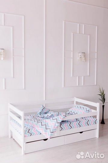 Детская кроватка софа из массива сосны