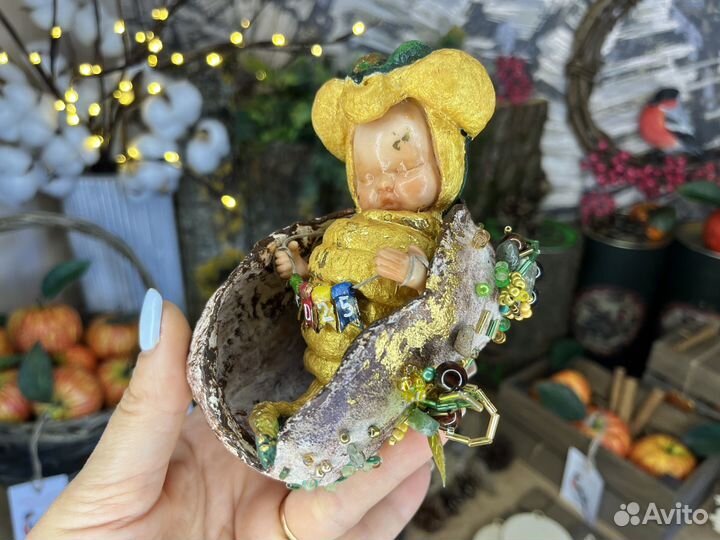 Коллекционная ватная игрушка стивол года Змеи 2025