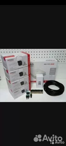 Видеонаблюдения hiwatch 4 камеры 2мп уличные