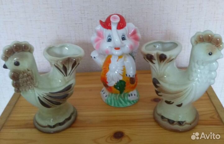 Фигурки слоник и петущки