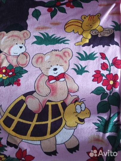 Плед детский плюшевый