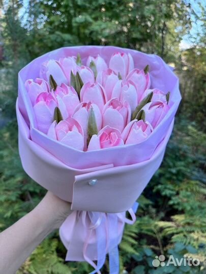 Тюльпаны из зефира