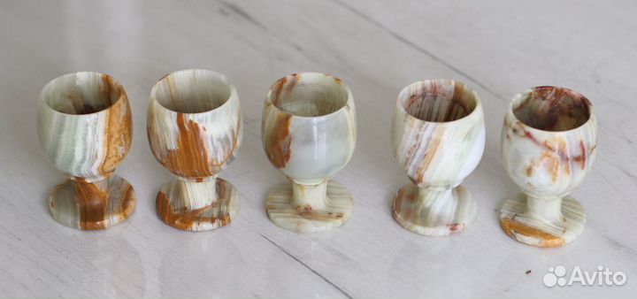 Рюмки из оникса 5 шт