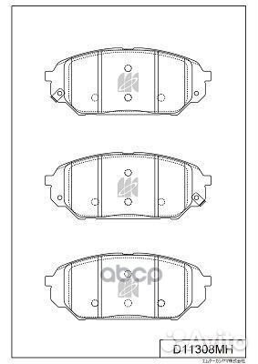 Колодки тормозные Hyundai ix55 07- D11308MH D11
