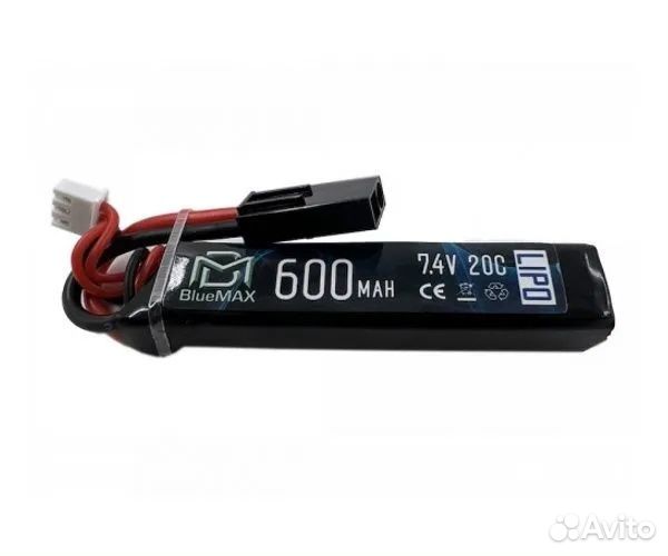 Аккумулятор bluemax 7.4V 600mah 20C PDW (Li-Po)