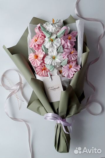 Зефир.Букет из зефирных цветов на день учителя