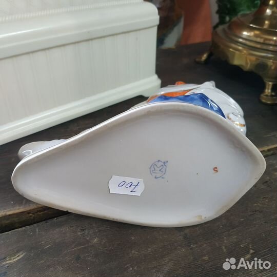 Винтажная карандашница фигура фарфор