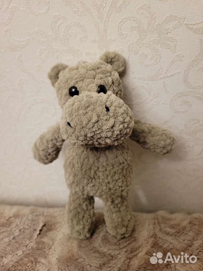 Бегемотик мягкая игрушка