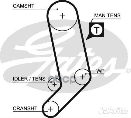 122x26,5 Ремень грм audi A100 2.4D, 2.5D 89-91, A6