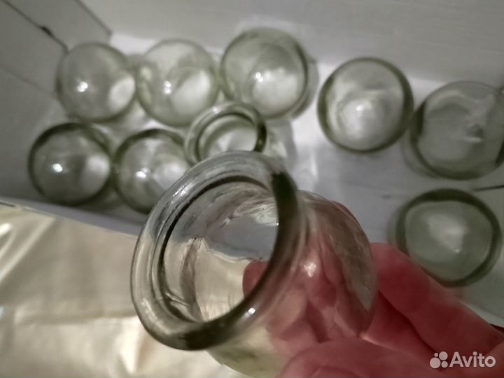 Медицинские банки 10 шт. стеклянные СССР