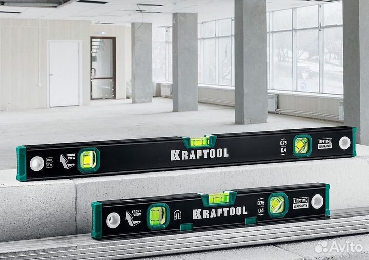 Уровень Kraftool 2000мм, с зеркальным глазком