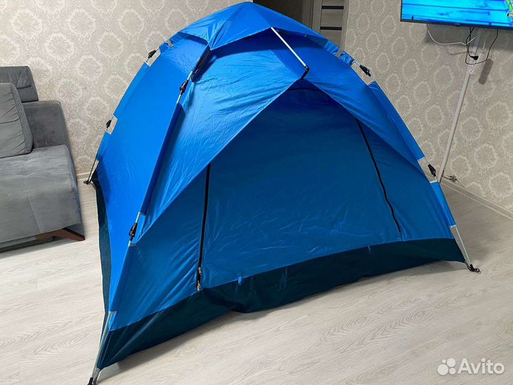 Палатка 4 местная с защитой от дождя