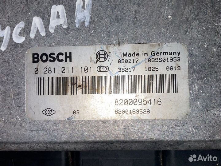 Эбу 0281011101 Renault Laguna ll 1.9dci F9Q