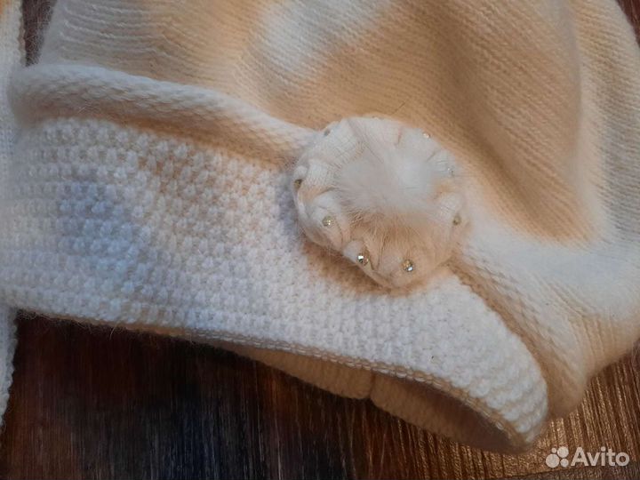 Шапка Берет и шарф,зима