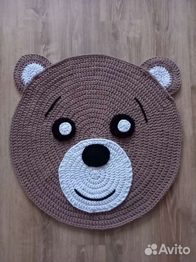 Вязаный коврик Лягушка