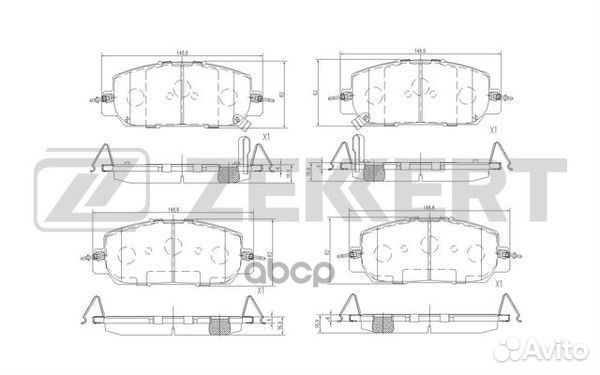 Колодки торм. диск. передн. Honda CR-V V 16- H