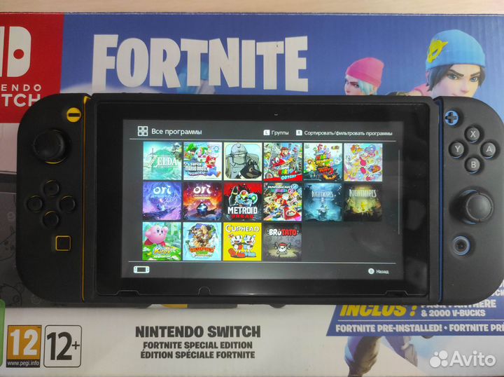 Nintendo switch v2 Fortnite edition прошитая
