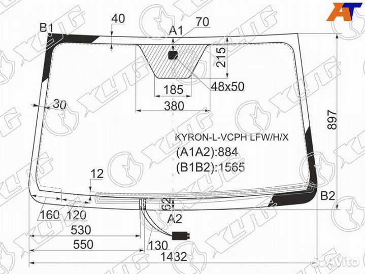 Лобовое стекло SsangYong Kyron / Actyon