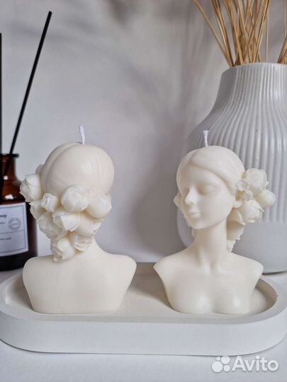 Интерьерная ароматическая свеча ручной работы