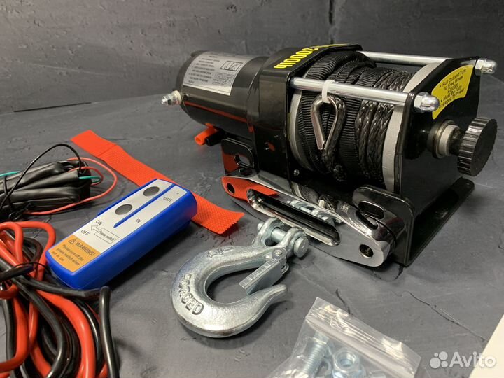 Лебедка Electric Winch 3000lbs/1360кг кевлар
