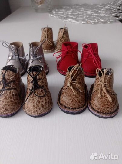 Ботиночки для интерьерных кукол на шнурках