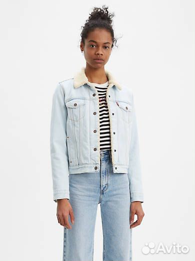 Оригинал Levi’s Женская джинсовая куртка голубой