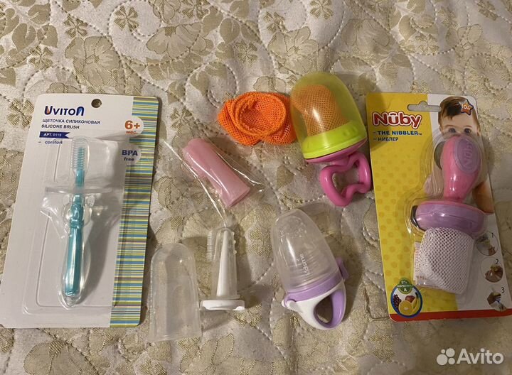 Детские грызунки,ниблер,накладки, щетка для зубов