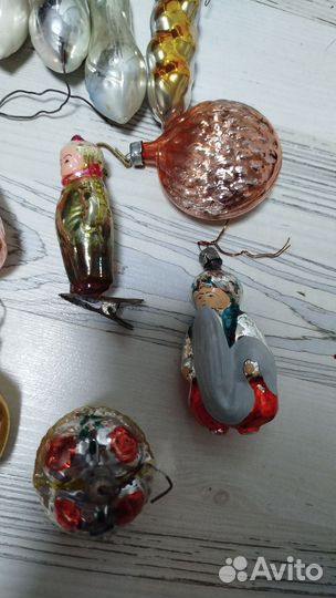 Елочные игрушки стекло СССР