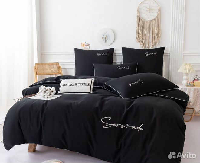 Постельное бельё Евро (бархатный сатин)