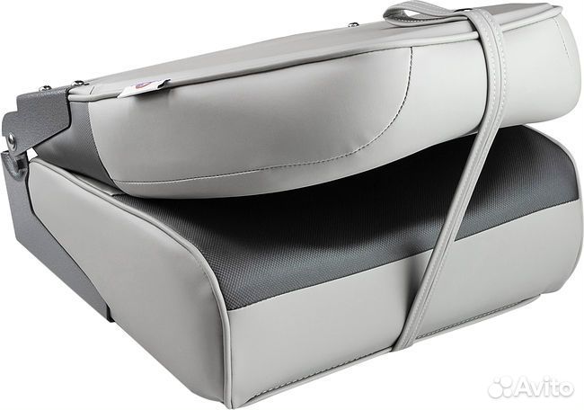 Кресло складное мягкое premium wave, цвет серый/че