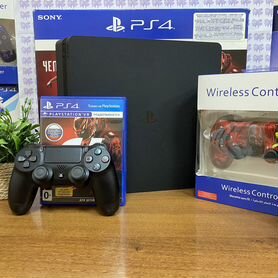 Sony PlayStation 4 Slim 1TB + 2 геймпада