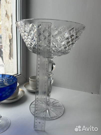 Ваза хрустальная СССР высокая