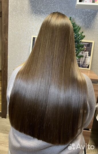 Кератиновое выпрямление волос