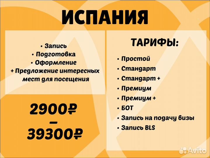 Виза Испания(запись через бот)
