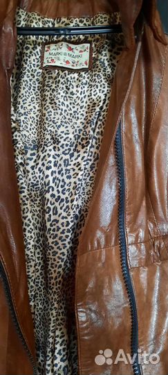 Кожаный плащ женский44- 46