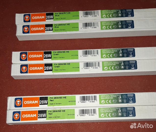 Лампы цветные для световых приборов