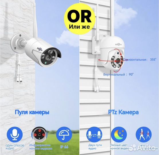 Комплект видеонаблюдения беспроводной Wi-Fi. Новый