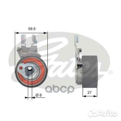 7784-21142) Ролик приводного ремня T43173 Gates