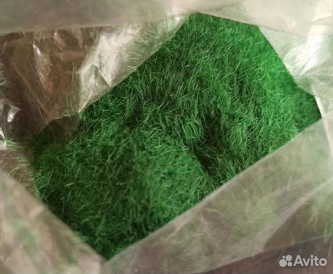 Натур. мох декоративный 50гр и Порошок флок 30гр